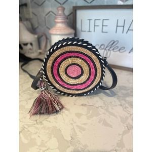 Rebecca Minkoff Straw Circle Crossbody Bag